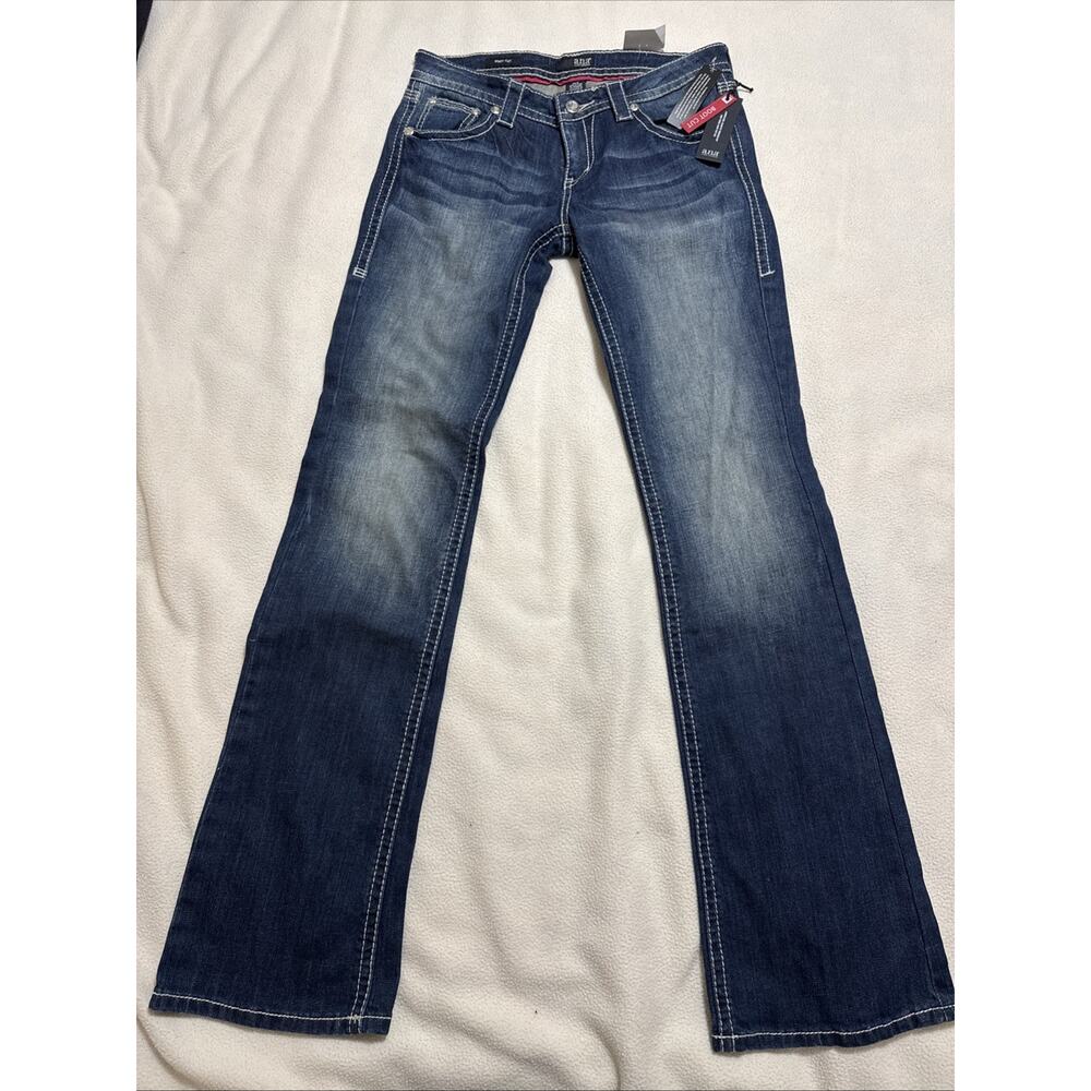 NWT Womens a.n.a Denim Jeans Bootcut Size 6 Embellished Embroidered Royal Wash